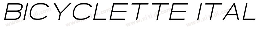 Bicyclette Italic字体转换